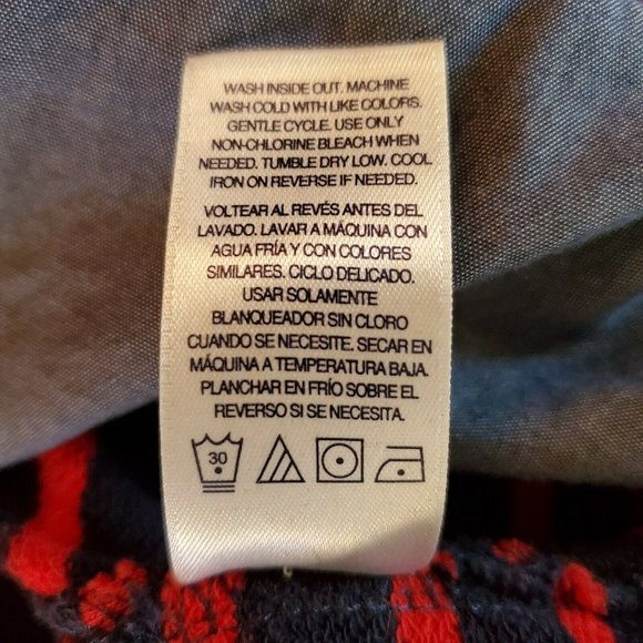 IZOD Womens Top Size M Blue Red Striped Layered Academia L/S Button Cotton - Picture 11 of 11